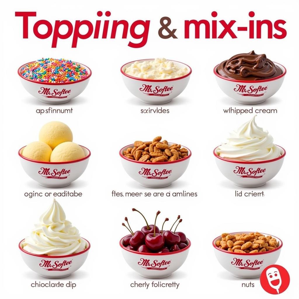 Mr Softee Toppings and Mix-ins