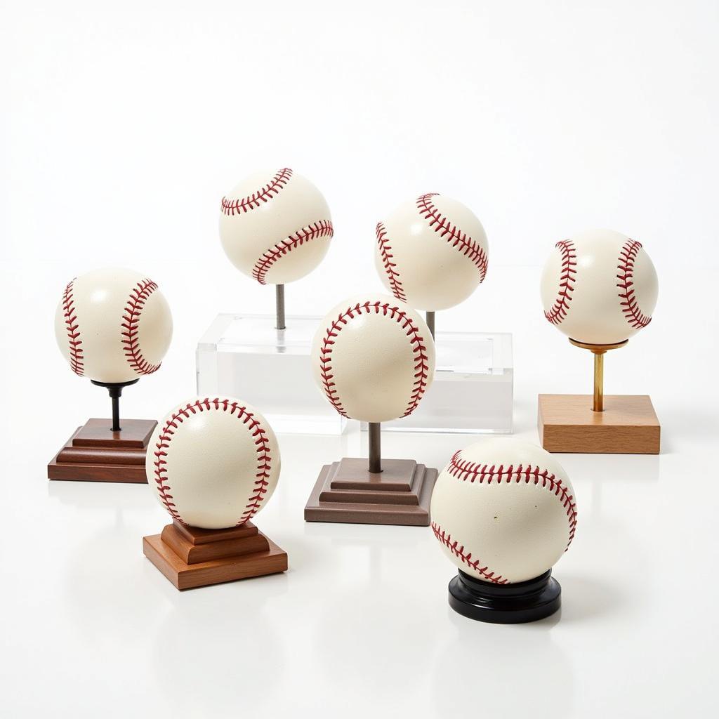 Multiple Baseball Stand Holder Collection Display