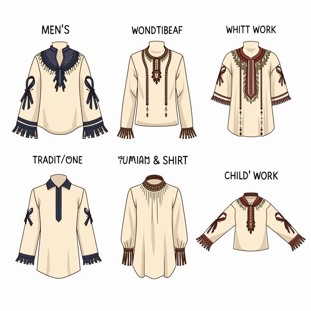 Various Styles of Native American Ribbon Shirts