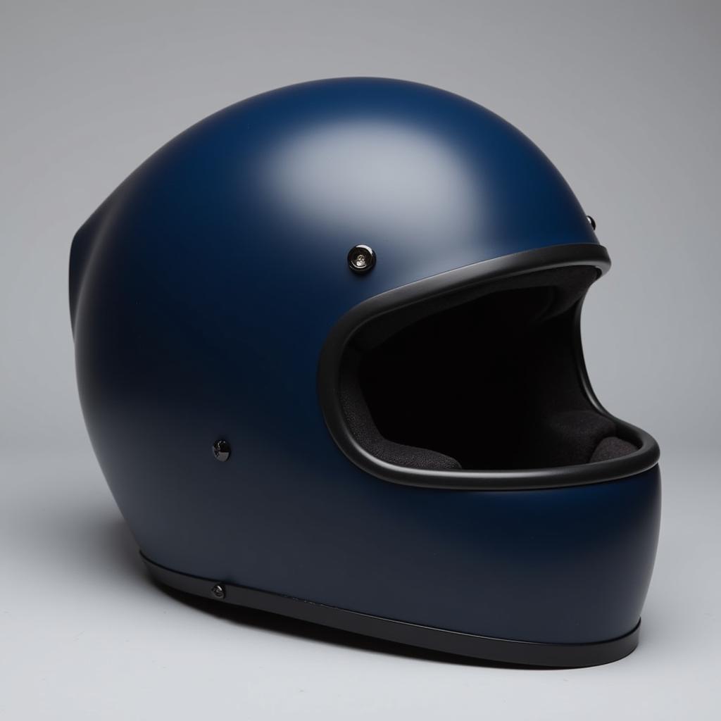 Navy Blue Full-Face Motorcycle Helmet