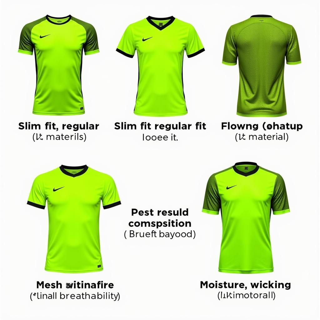 Different Fits and Materials of Neon Soccer Jerseys