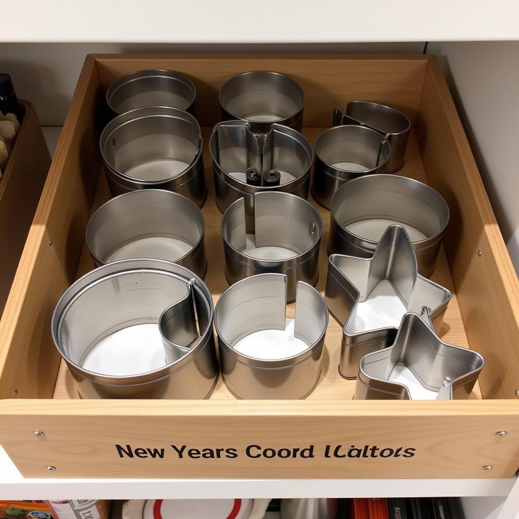 New Years Cookie Cutter Set in Storage Box