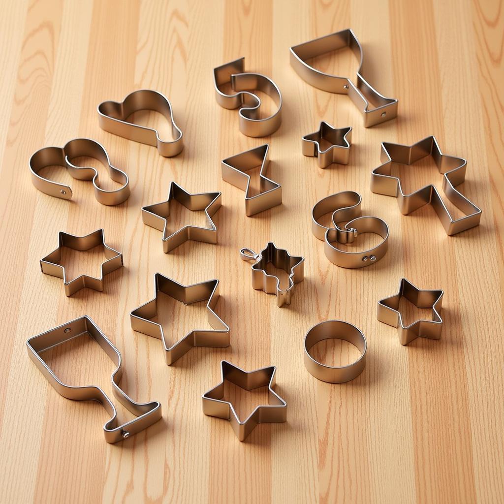 New Years Cookie Cutter Shapes: Champagne, Stars, and Numbers