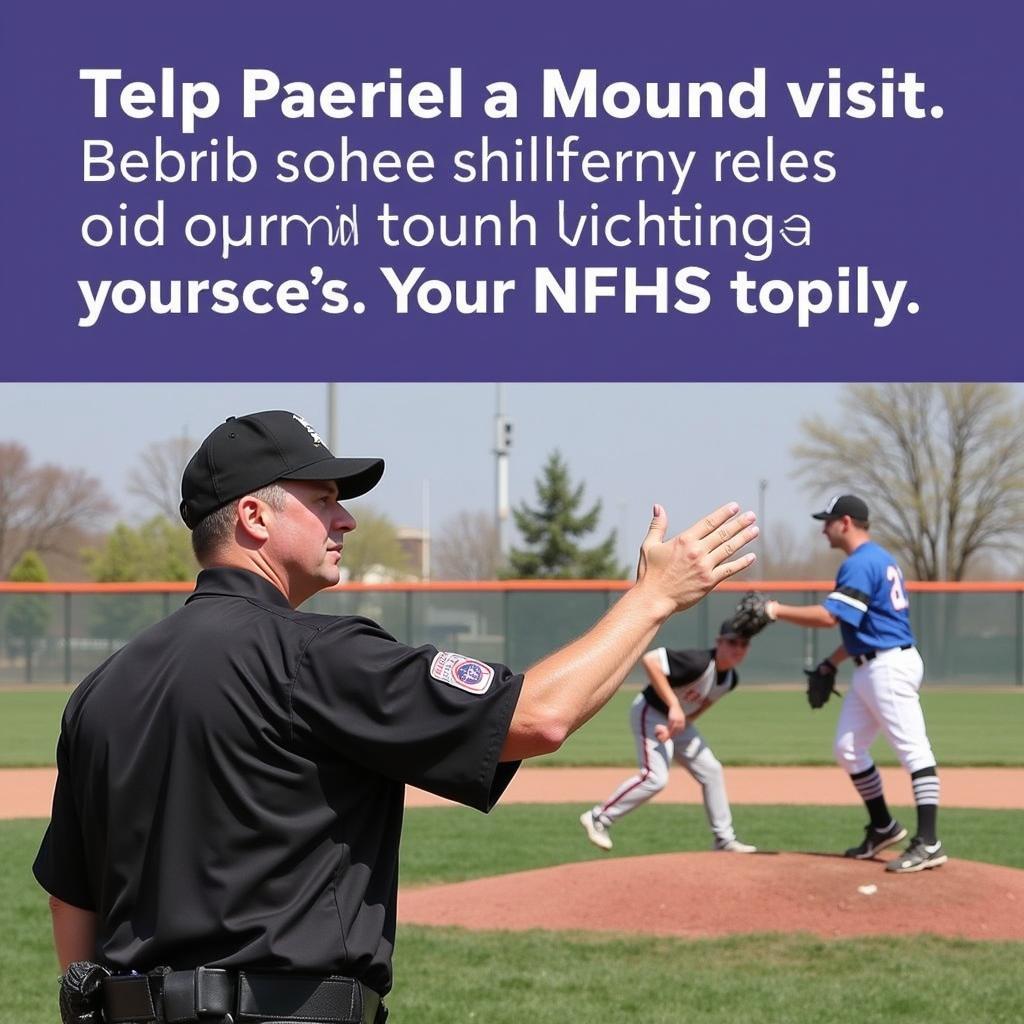 Umpire Signaling a Mound Visit