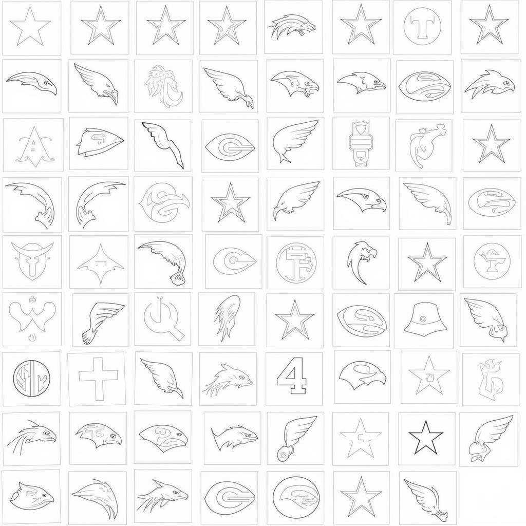 Collection of Printable NFL Teams Logos Coloring Sheets