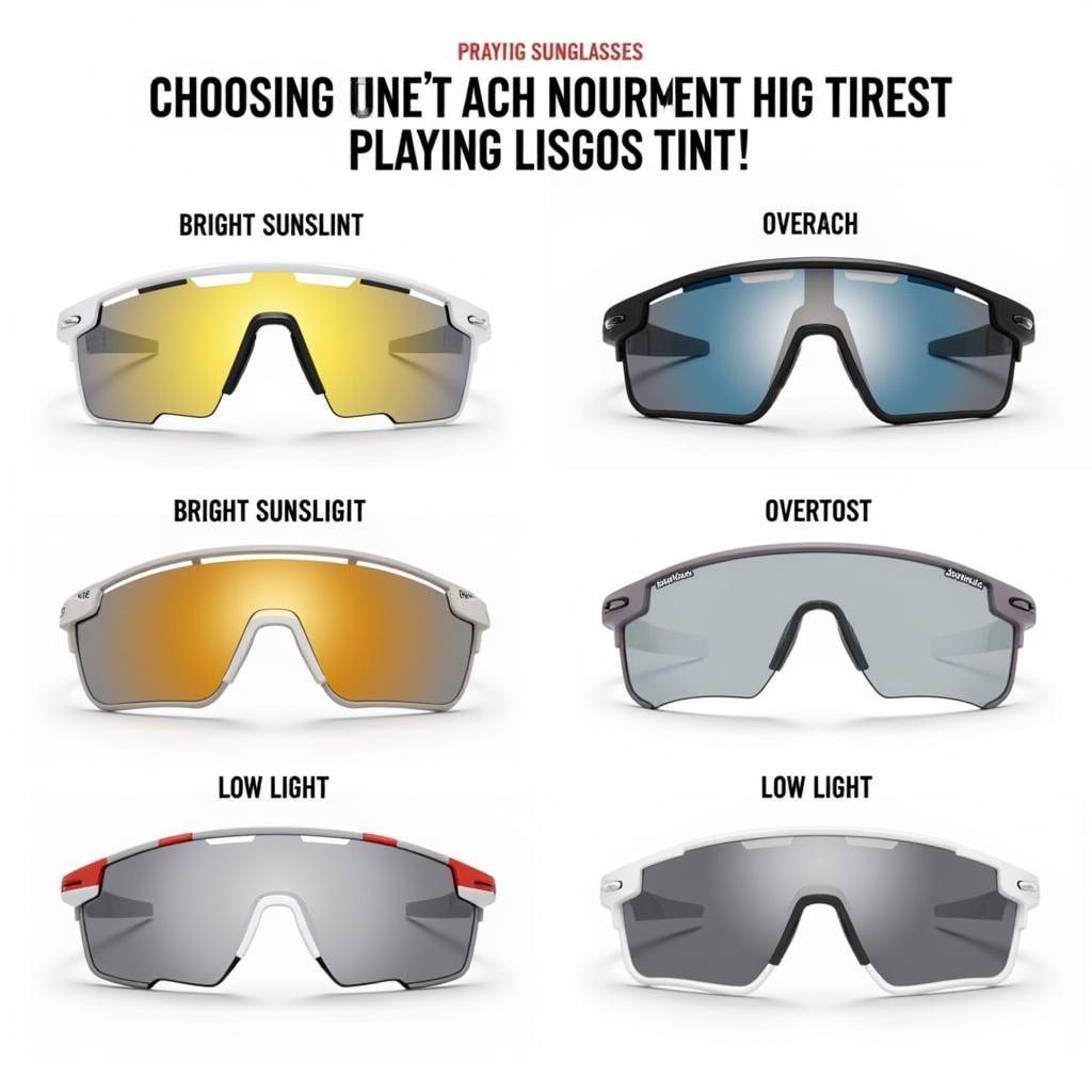 Nos Sunglasses with Different Lens Tints for Various Lighting Conditions