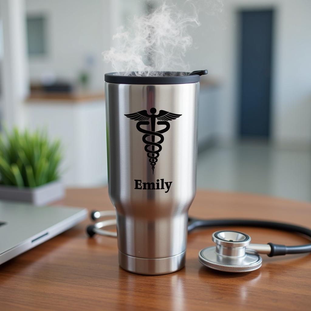 Personalized Stainless Steel Nurse Coffee Tumbler