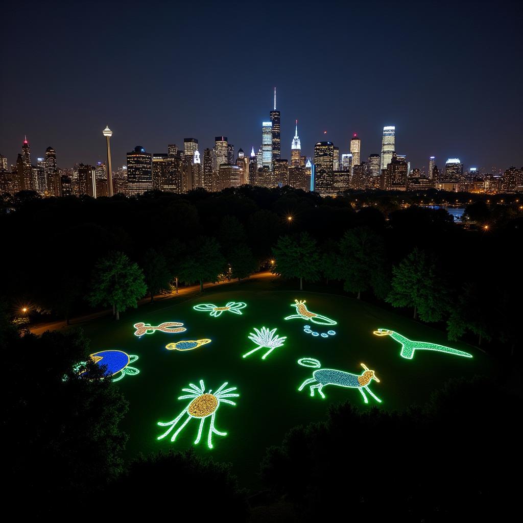 NYC Drone Show Over Central Park