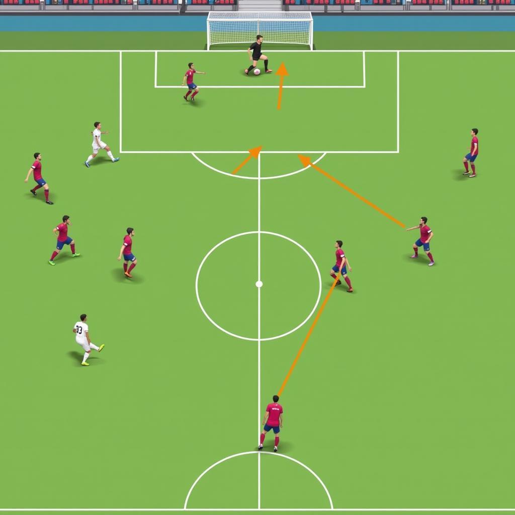 Defenders executing an offside trap