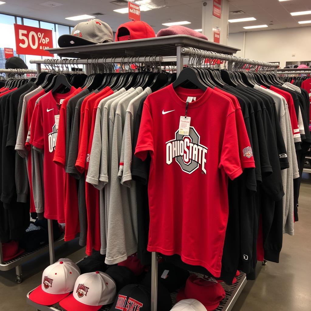 Ohio State Buckeyes Clearance Rack with Various Apparel