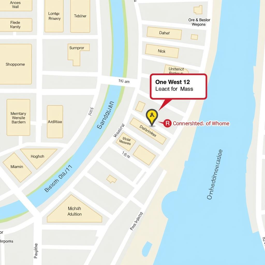 One West 12 Miami Location Map