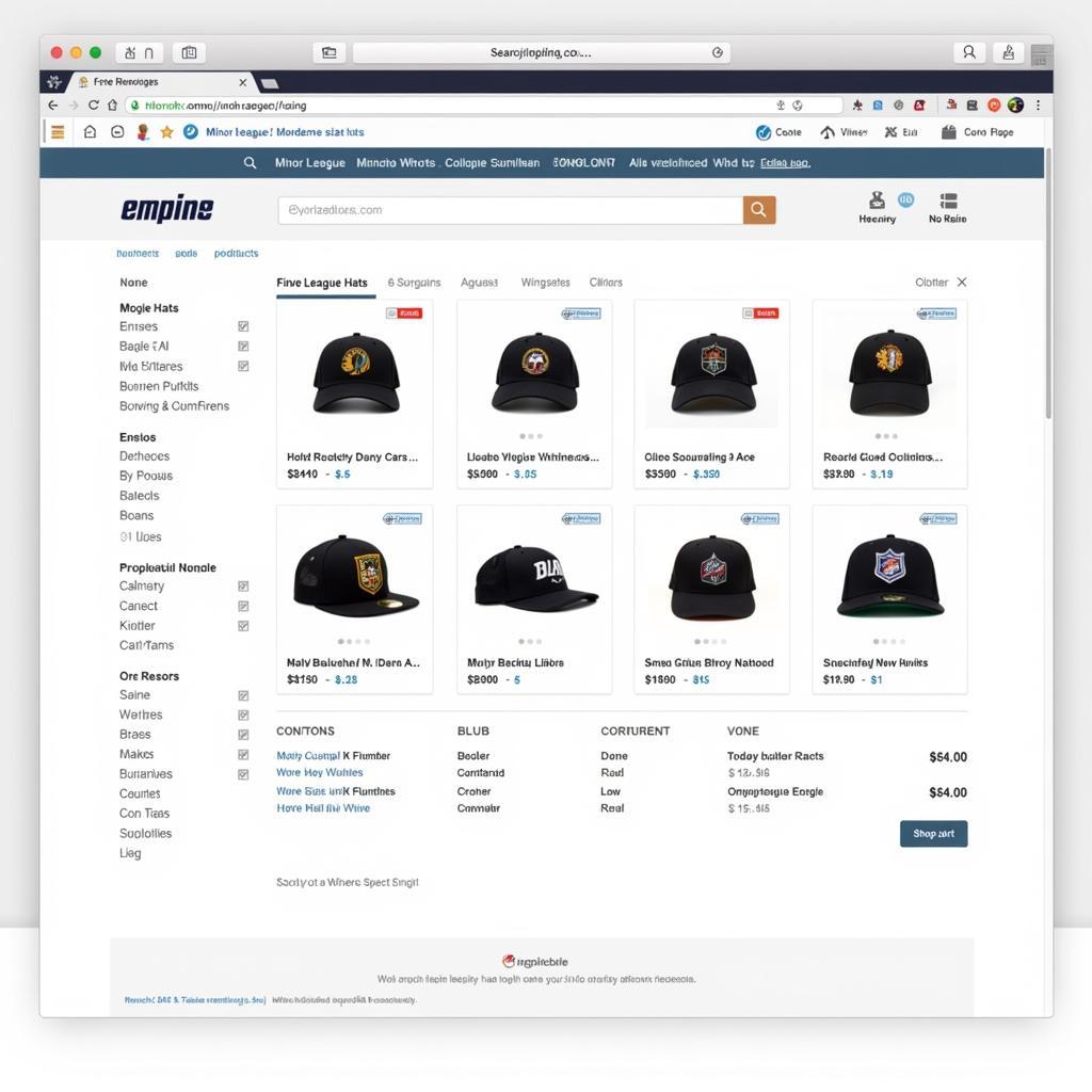 Online Minor League Hat Shopping