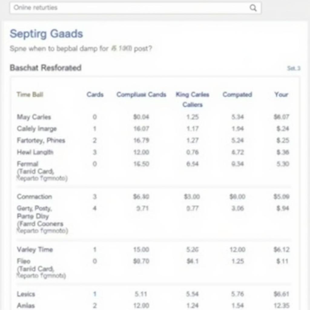 Using Online Price Guides to Determine 1990 Post Baseball Card Values