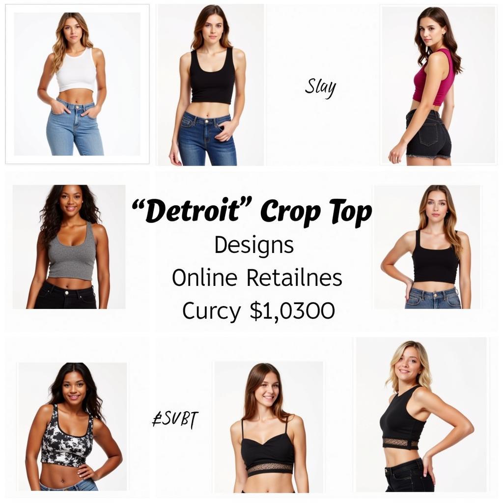 Online Retailers Offering a Variety of Detroit Crop Tops