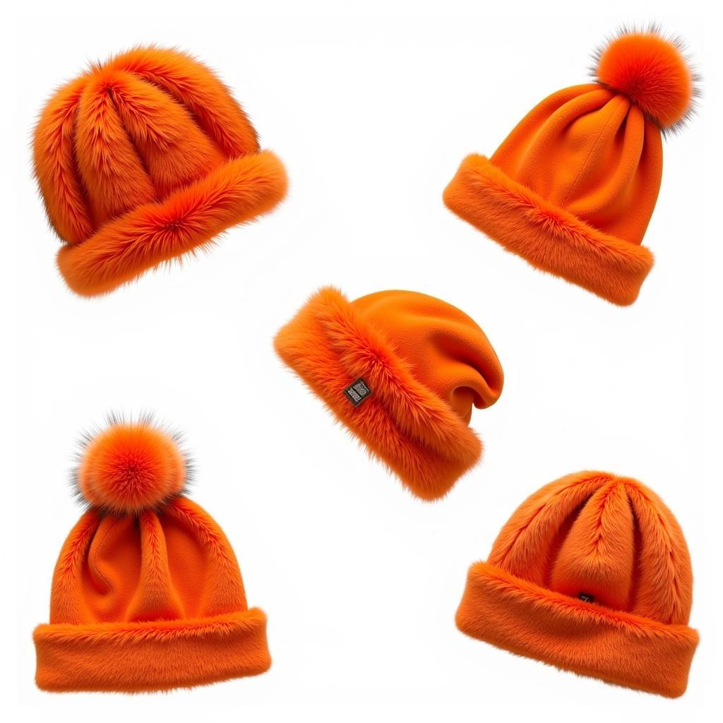 Different Styles of Orange Fur Hats