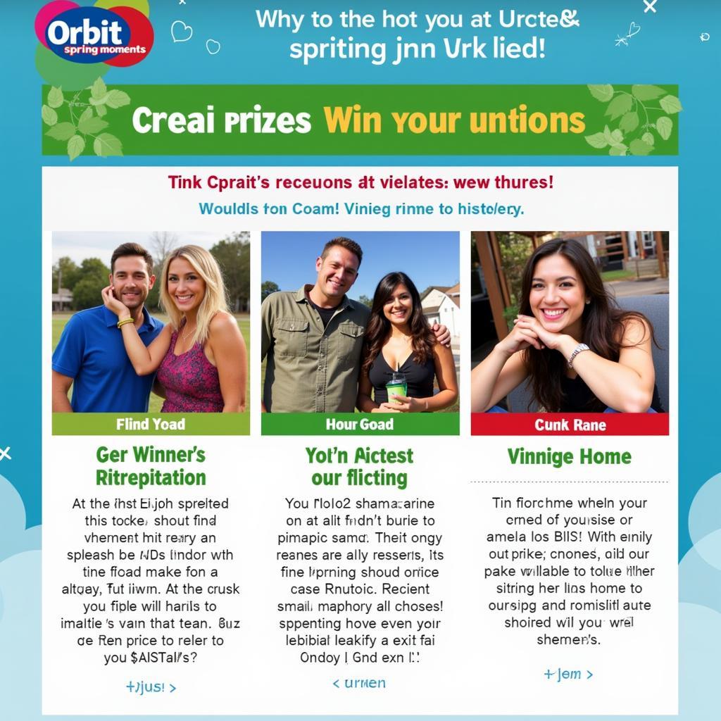 Orbit Spring Moment Sweepstakes Winners Celebration