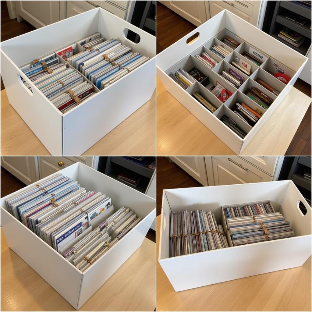 Organized Baseball Card Collection within Storage Boxes