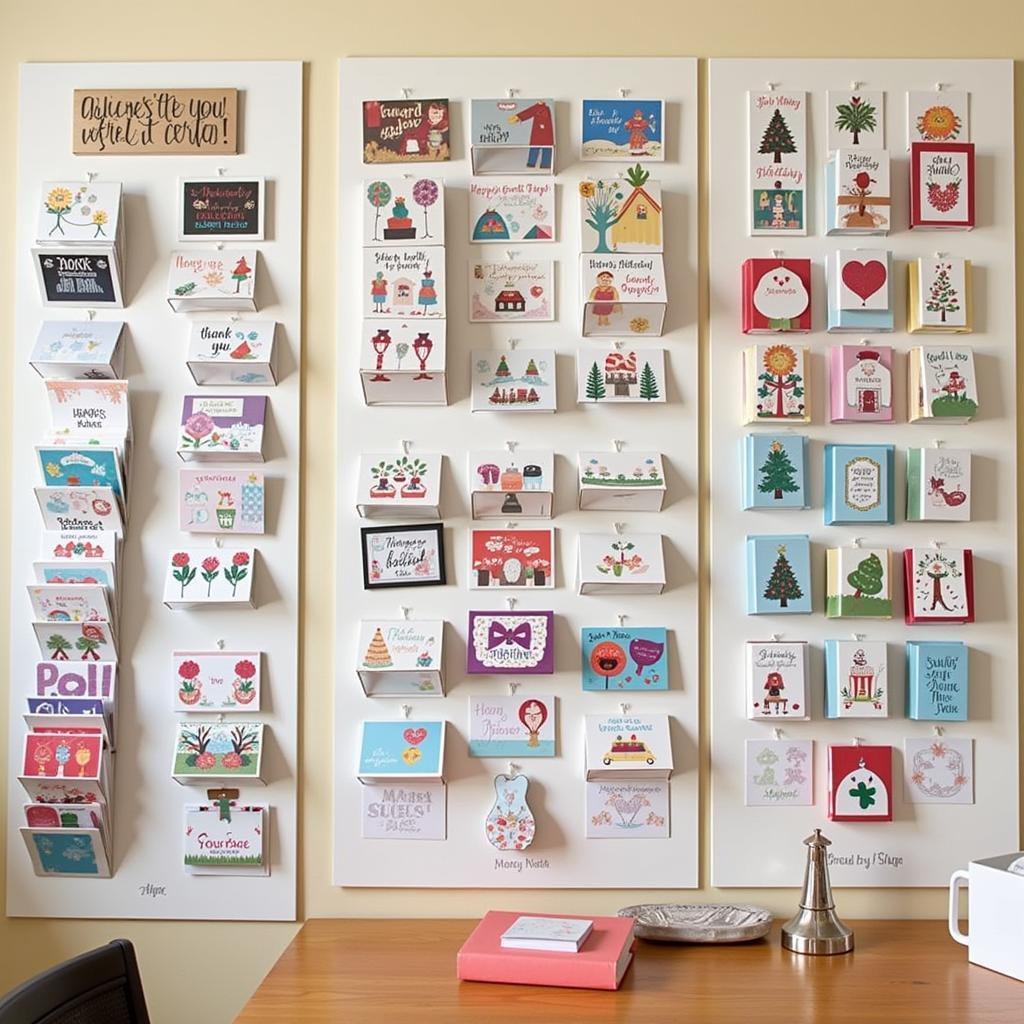 Organized Greeting Card Display by Occasion