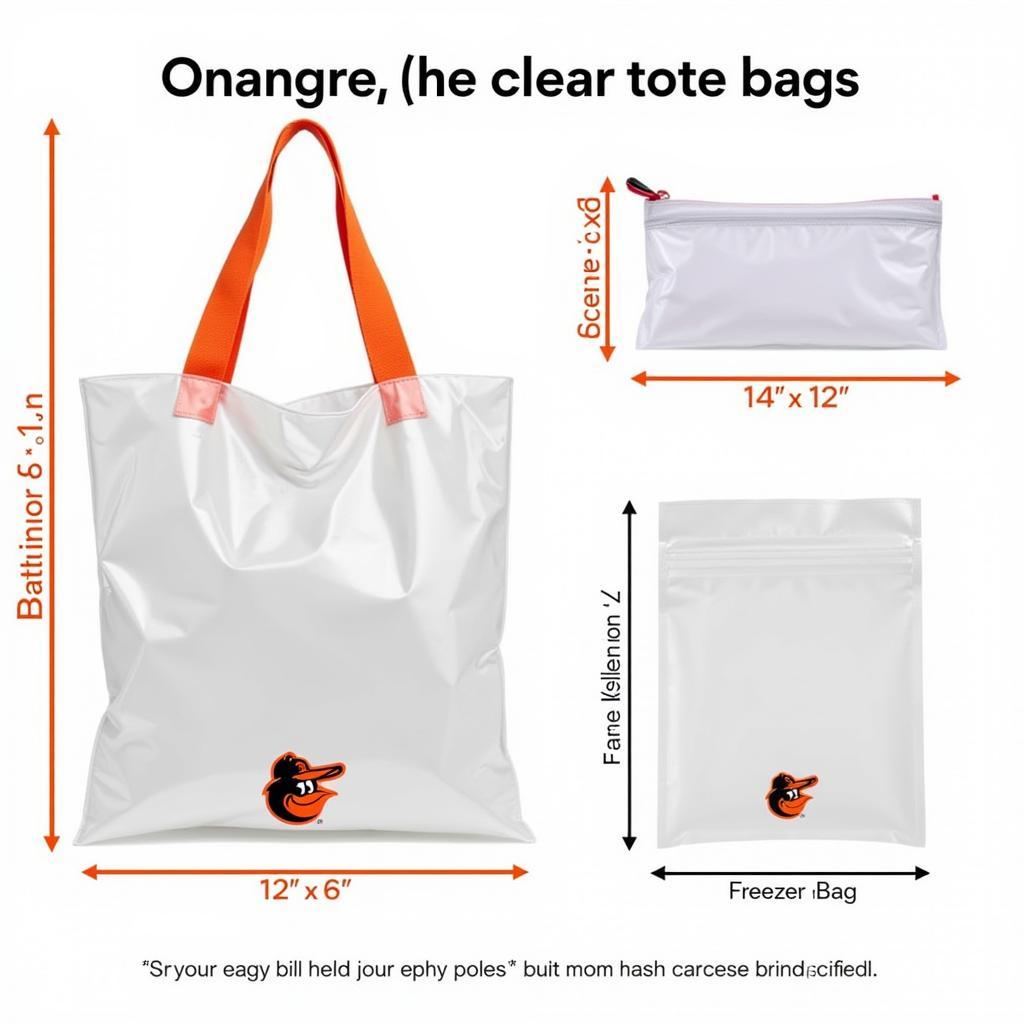 Example of an approved clear bag for Baltimore Orioles games