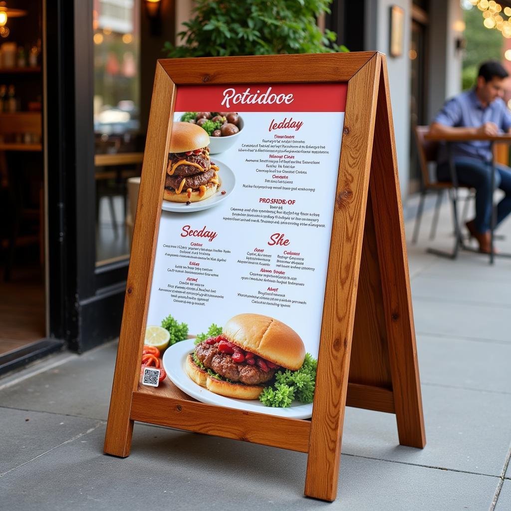 Restaurant Outdoor Menu Stand Display