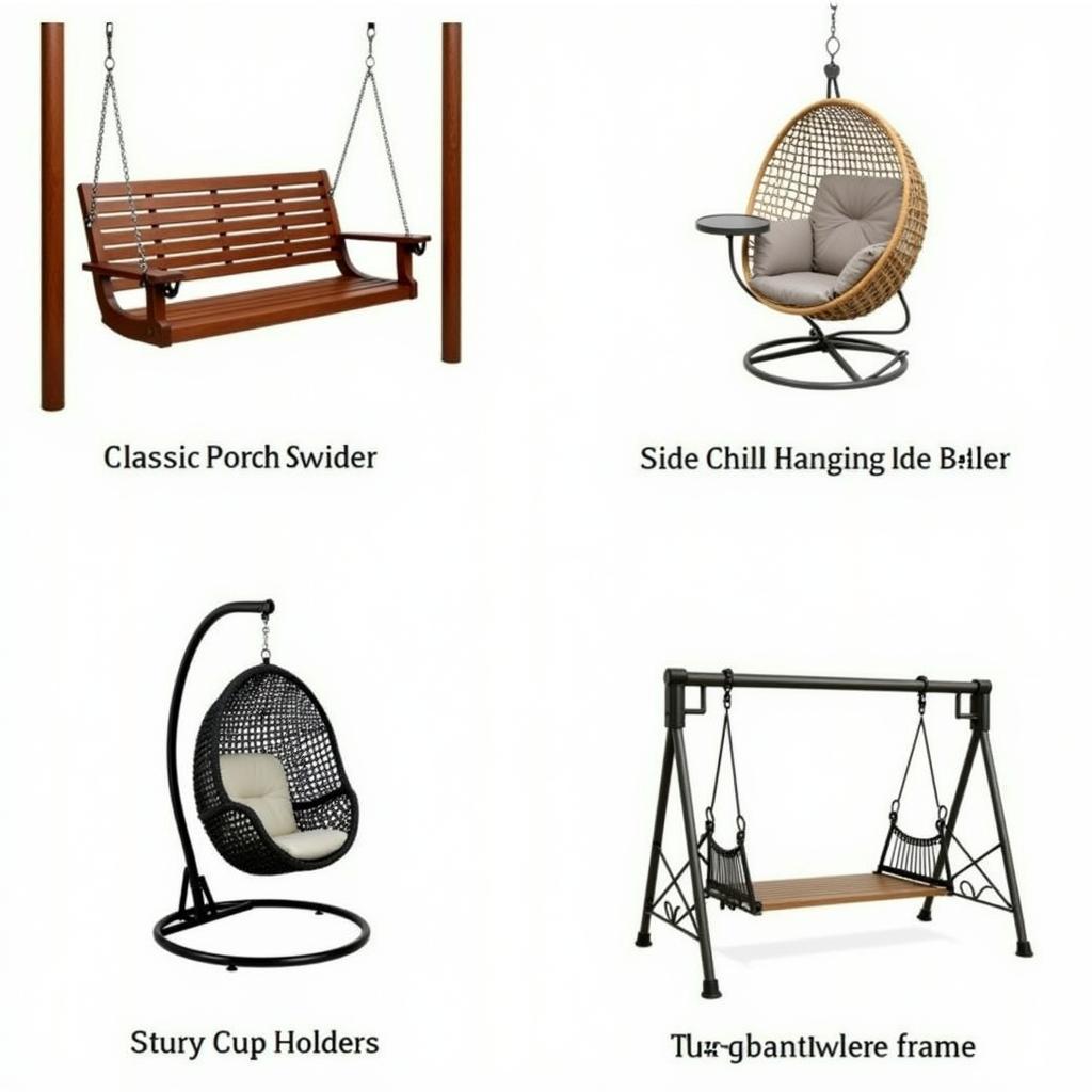 Variety of Outdoor Swings with Cup Holders