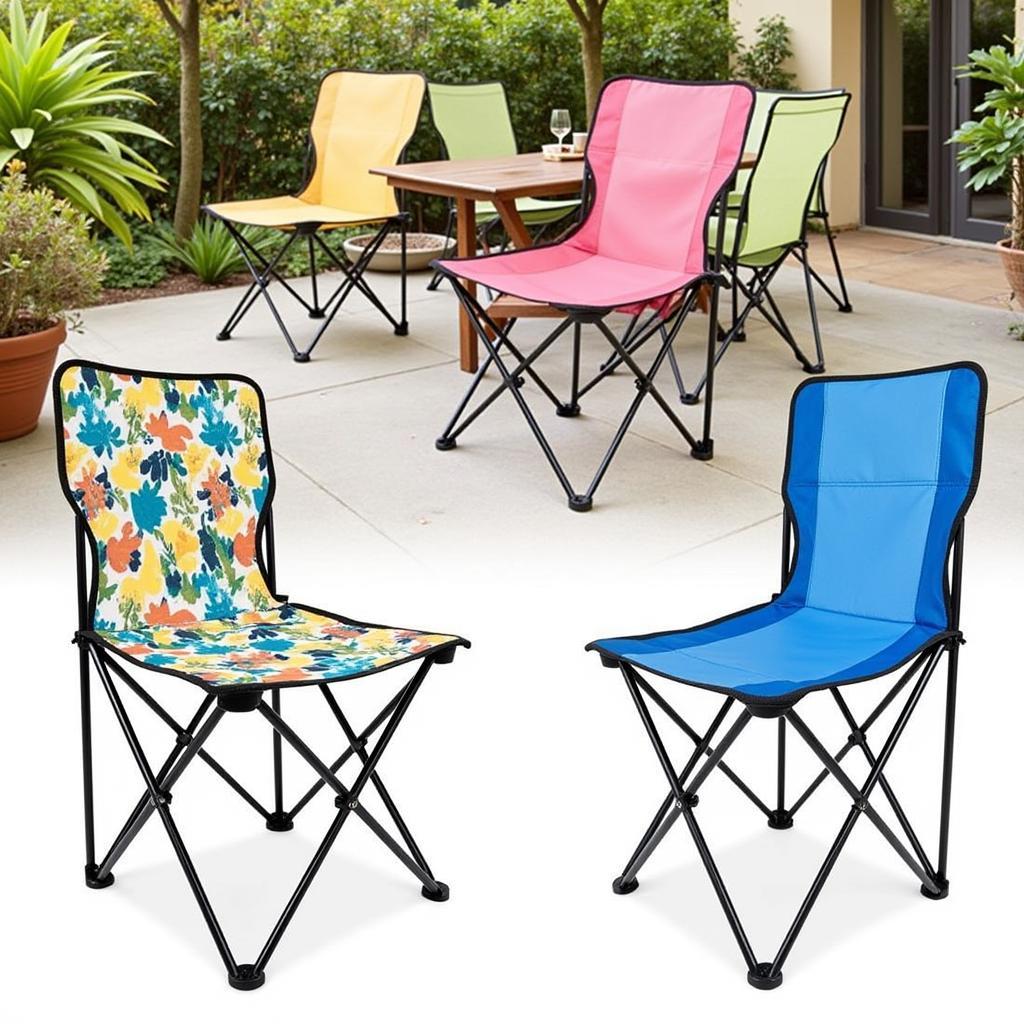 Pack of 4 Folding Chairs for Outdoor Use