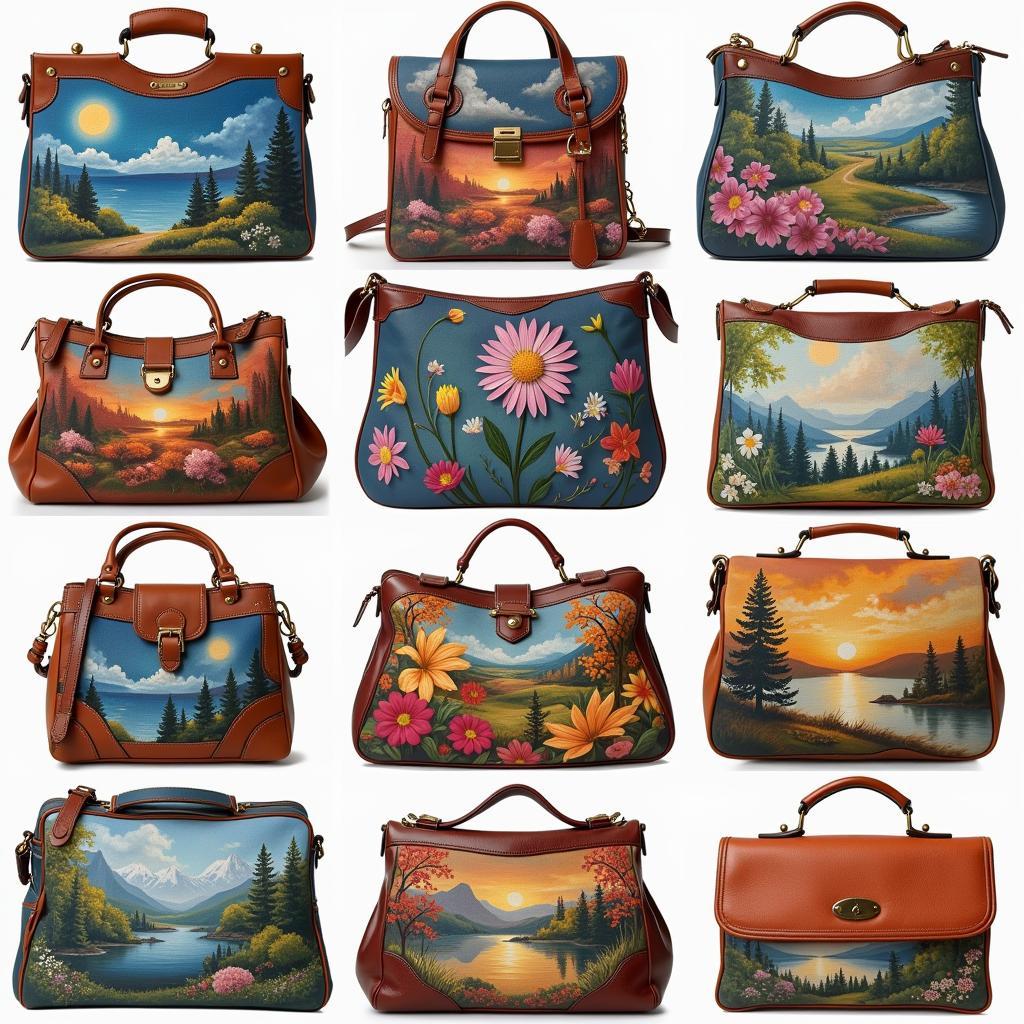 Various Styles of Painted Purses