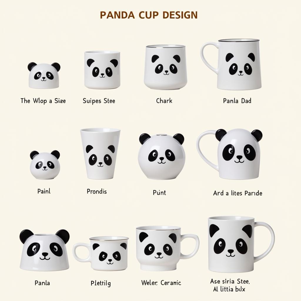 Various Panda Cup Styles and Designs