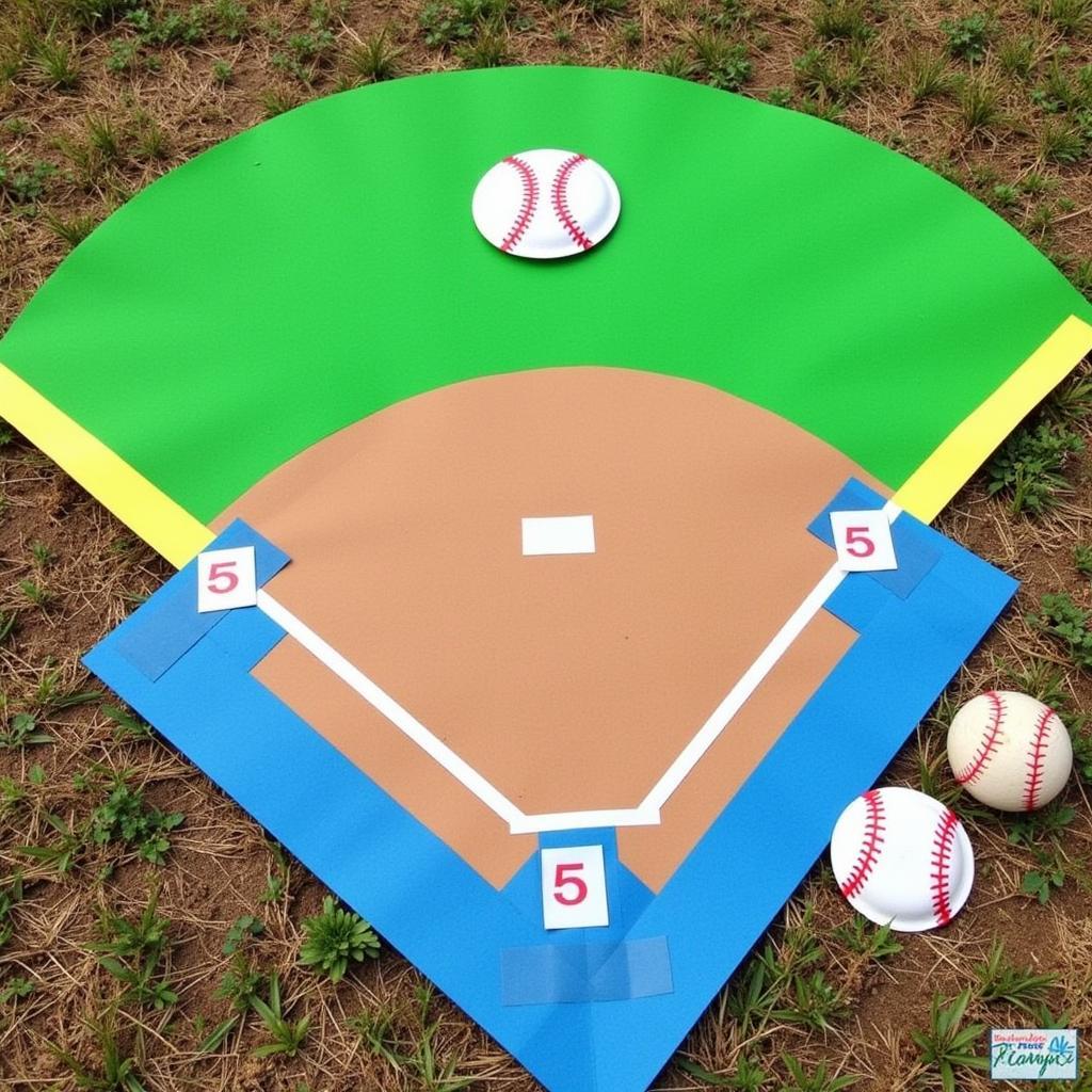 Setting Up a Paper Plate Baseball Game