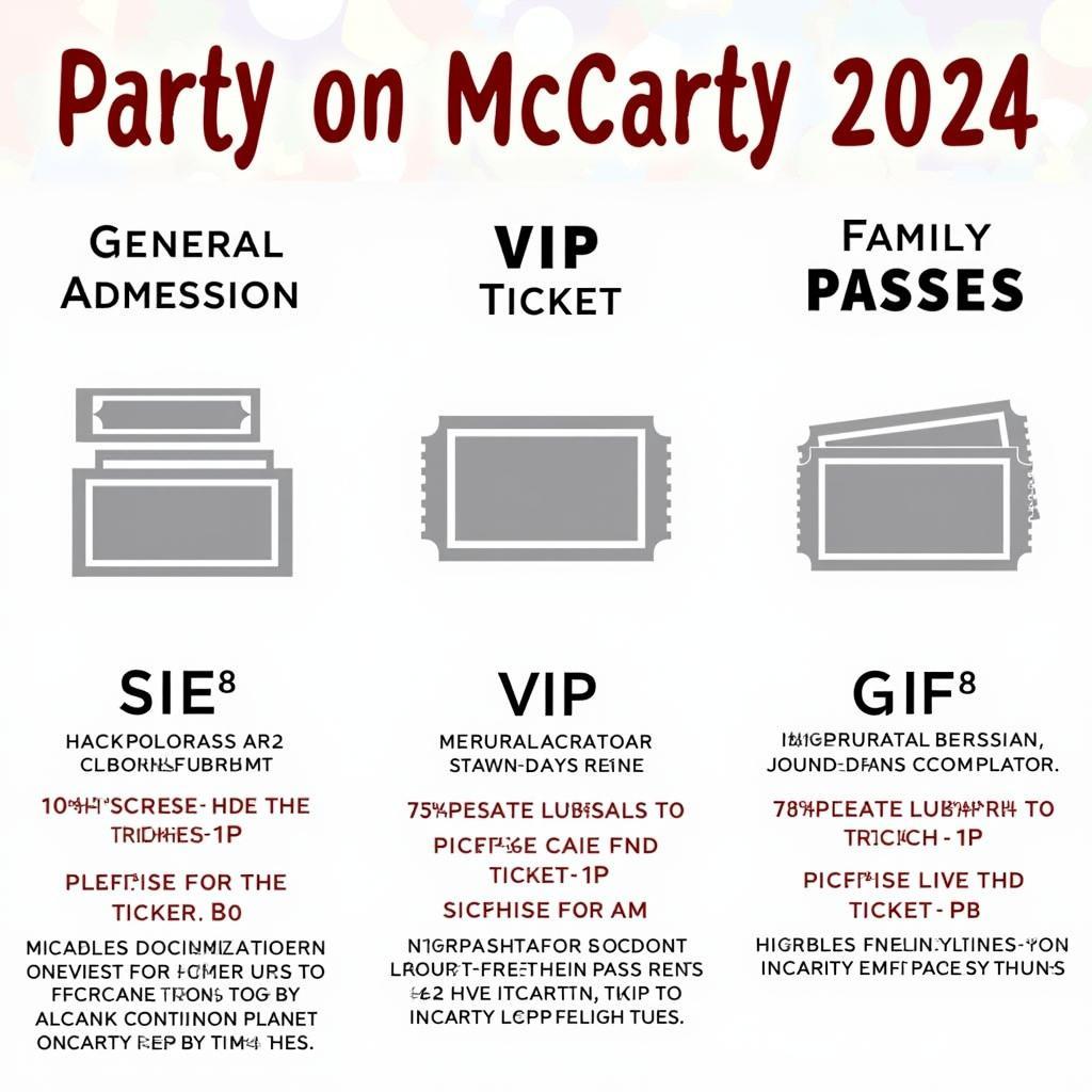 Party on McCarty 2024 Ticket Options