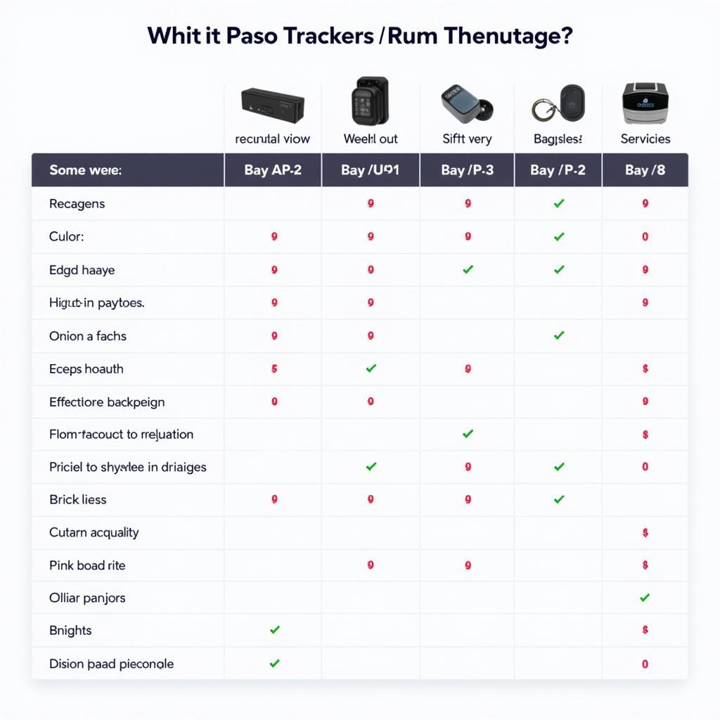 Paso Tracker Comparison Chart