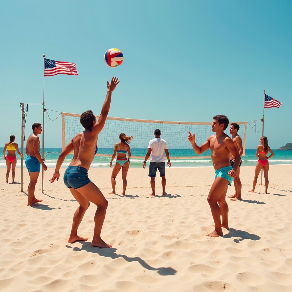 Patriotic Volleyball Game