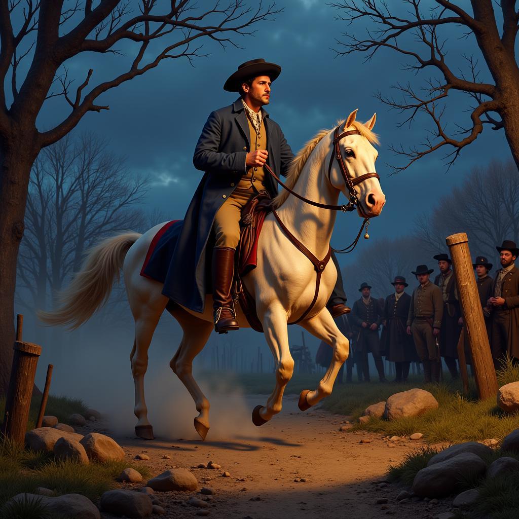 Paul Revere's Midnight Ride Depiction