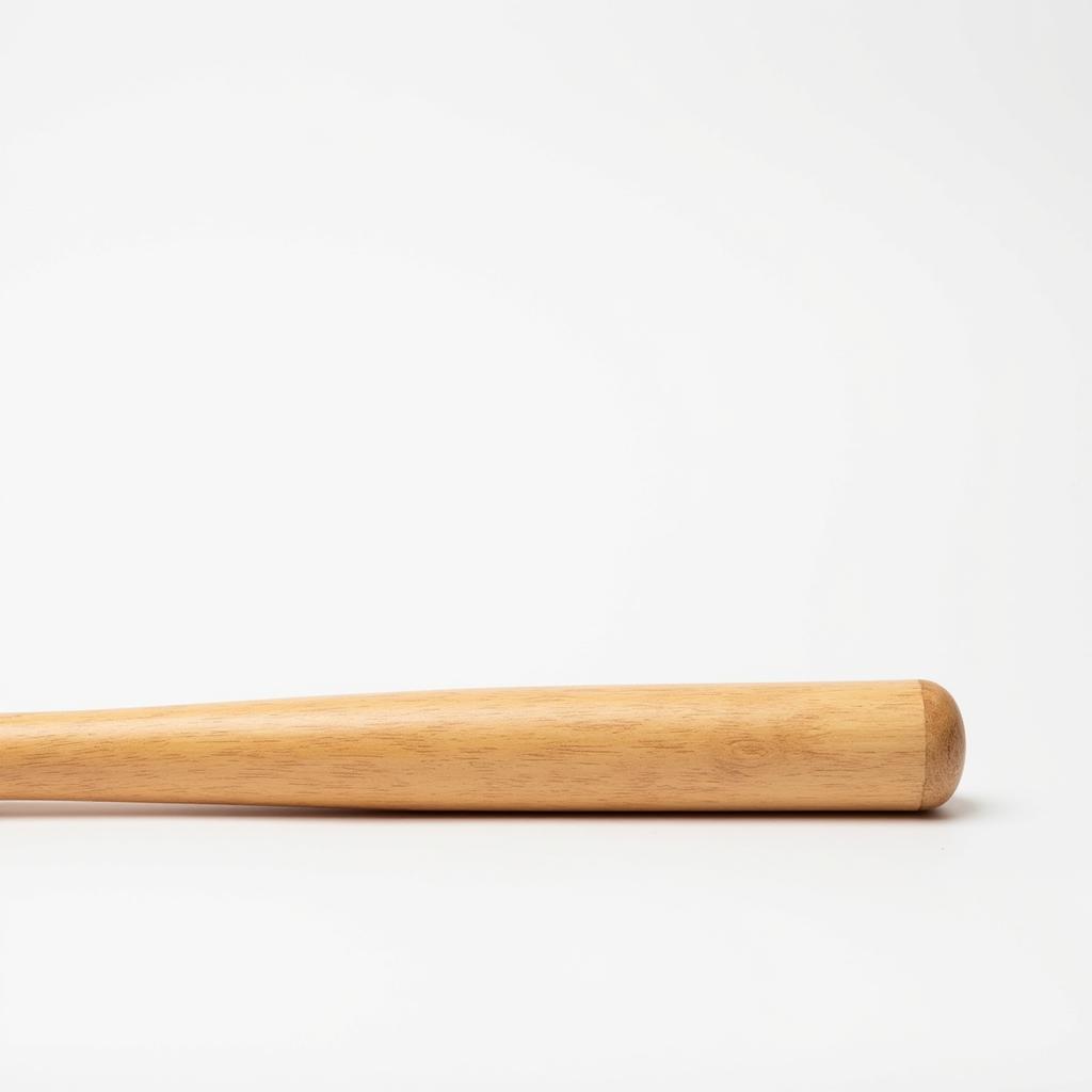 Close-up view of a pencil wood baseball bat