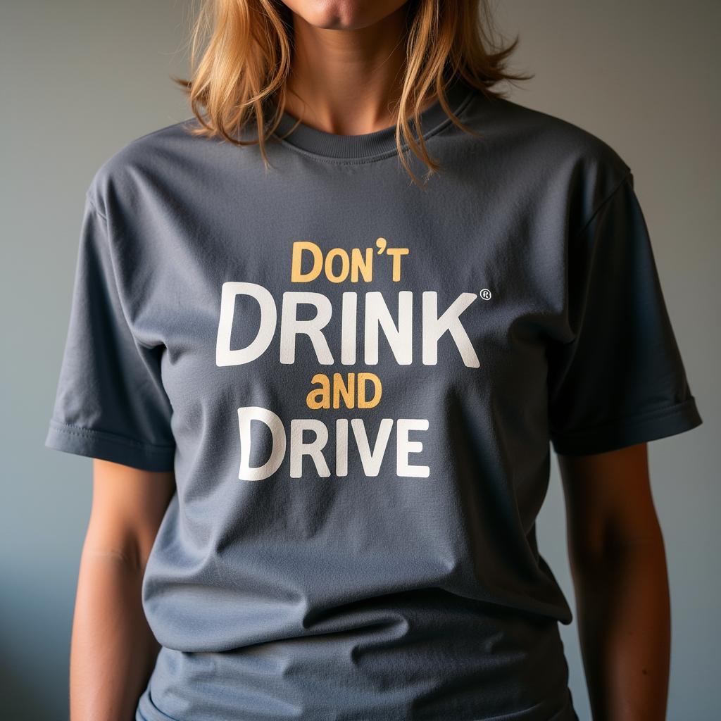 Individual Wearing a "Don't Drink and Drive" T-Shirt