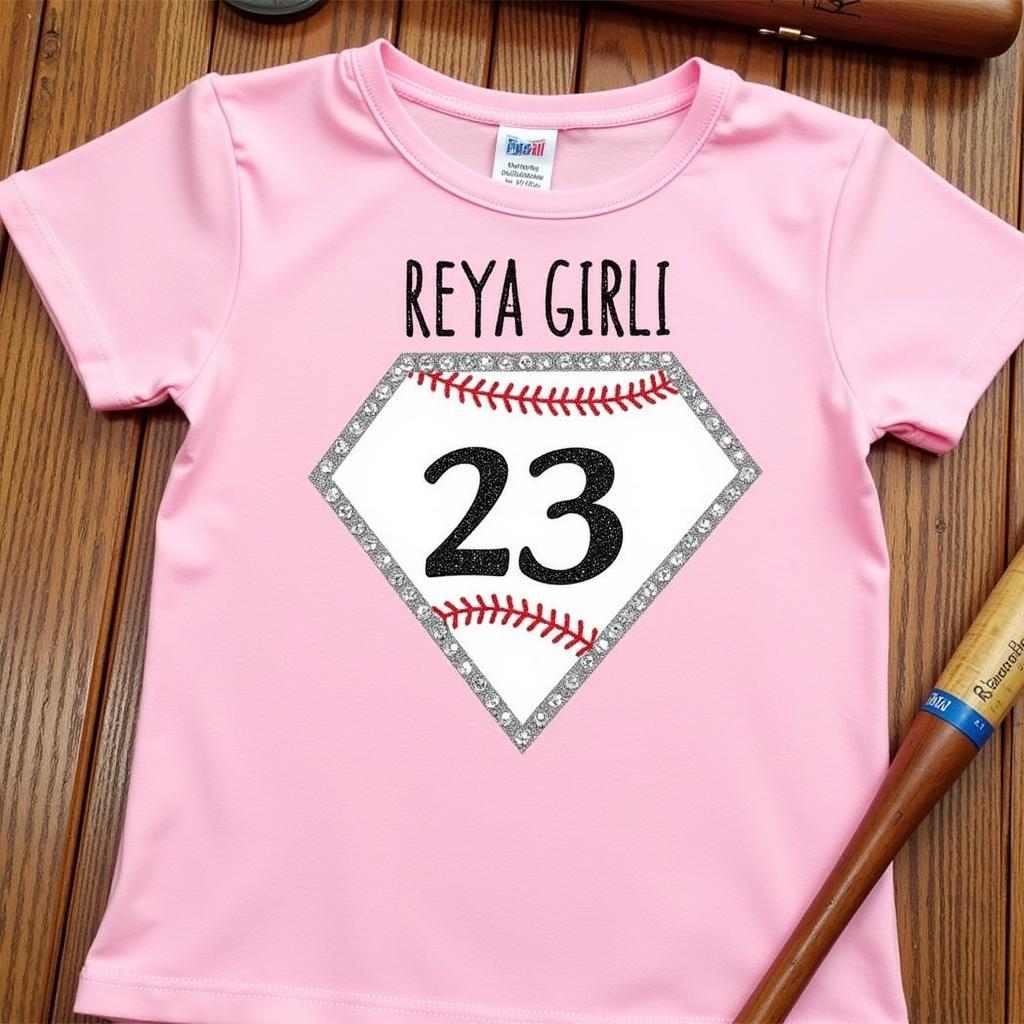 Personalized Baseball Birthday Shirt for a Girl