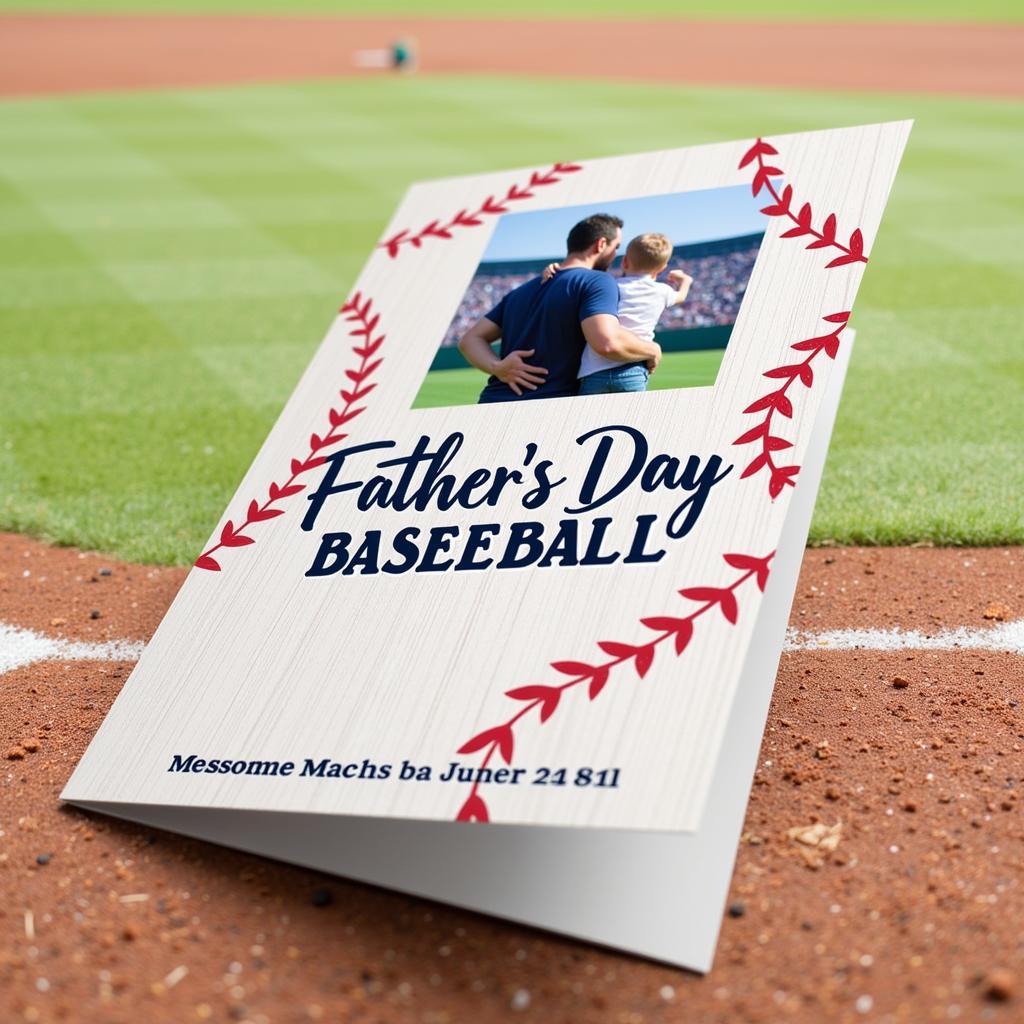 Personalized Baseball Father's Day Card with Photo