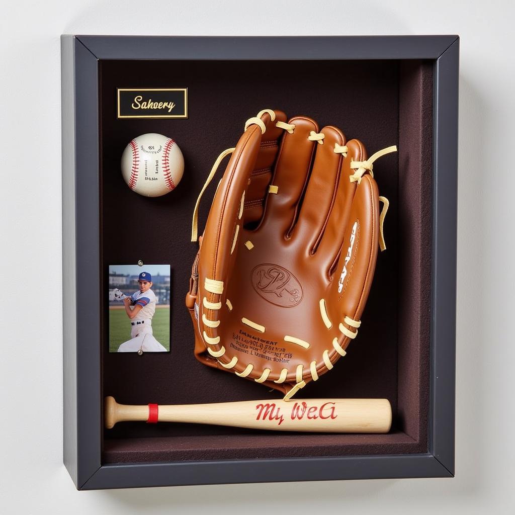 Personalized Baseball Glove Display Case