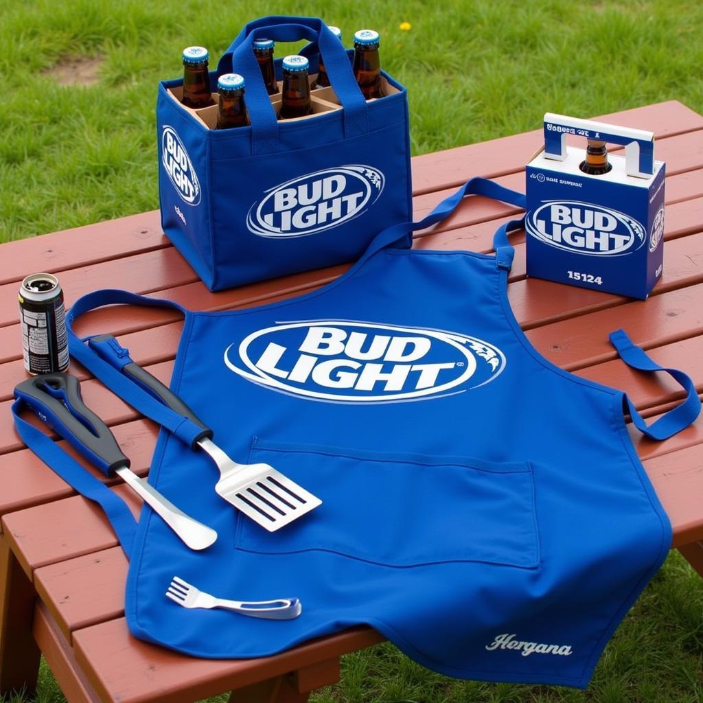 Personalized Bud Light Grill Set with Apron and Tools