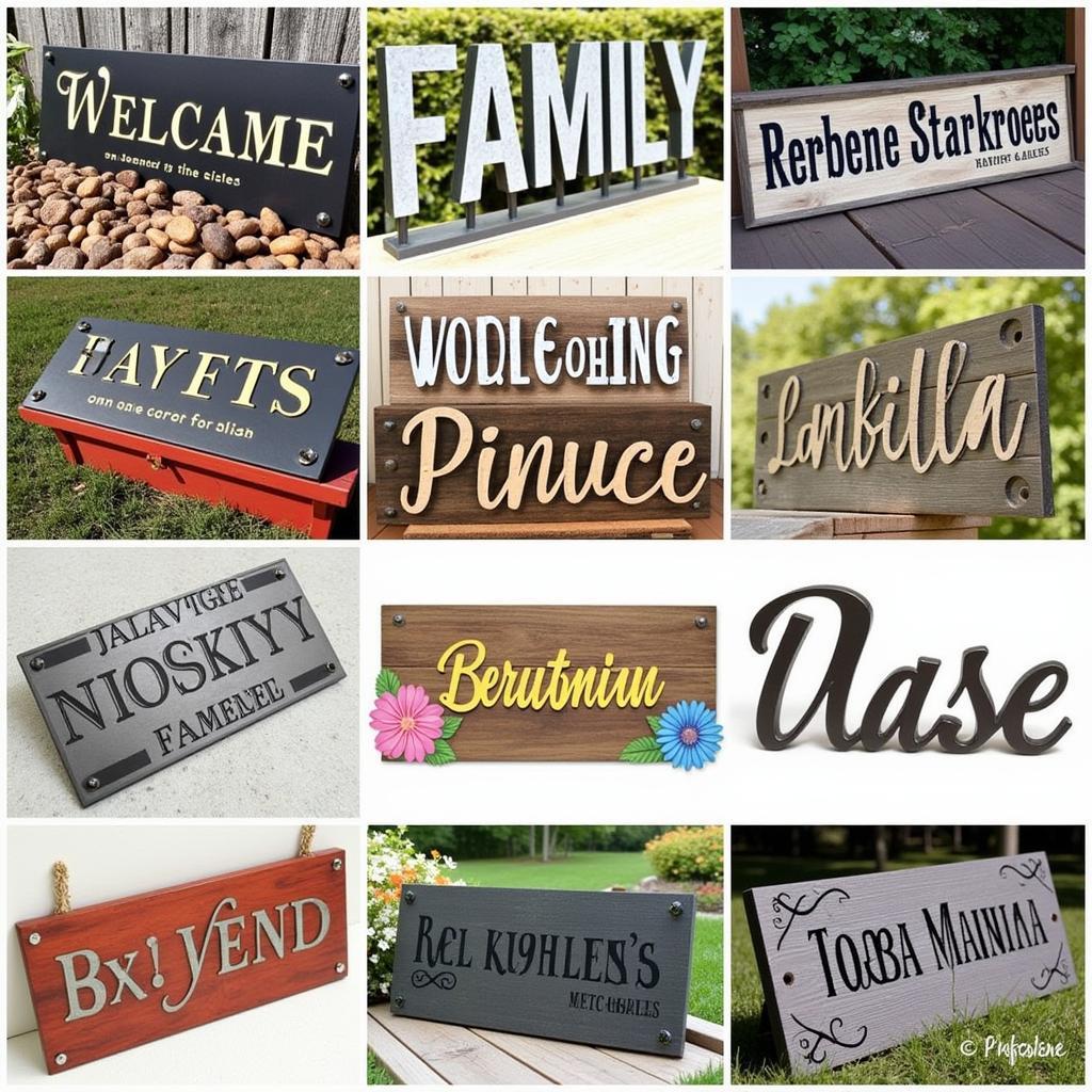 Personalized Deck Signs: Metal and Wood Options