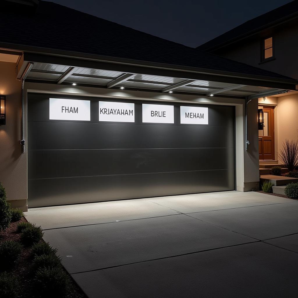 Personalized Garage Sign: Modern with LED Lighting