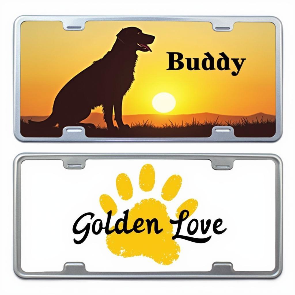 Personalized Golden Retriever License Plates