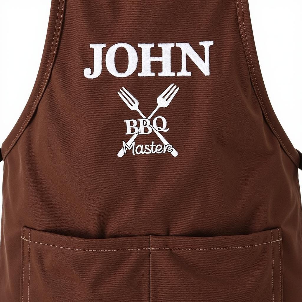 Personalized Grill Apron with Name and BBQ Logo