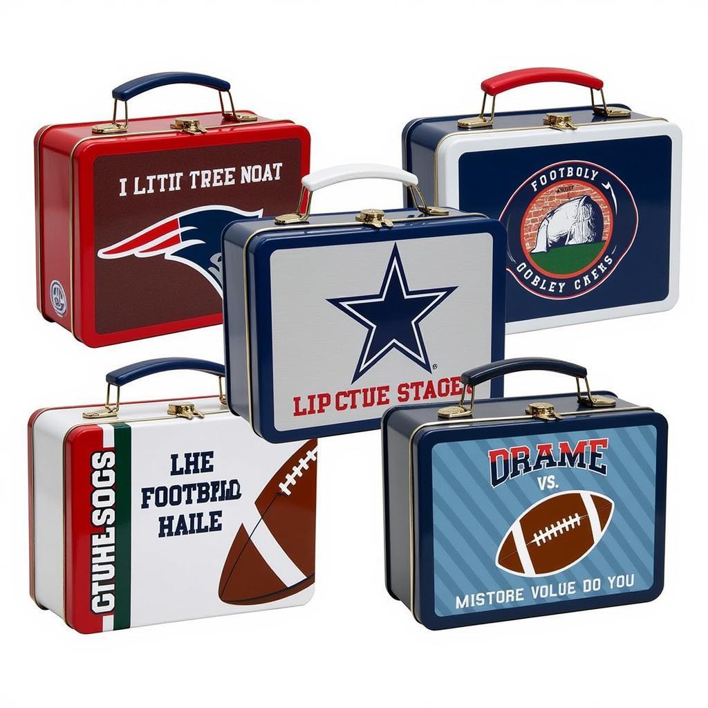 Personalized Metal Lunch Boxes with Football Theme