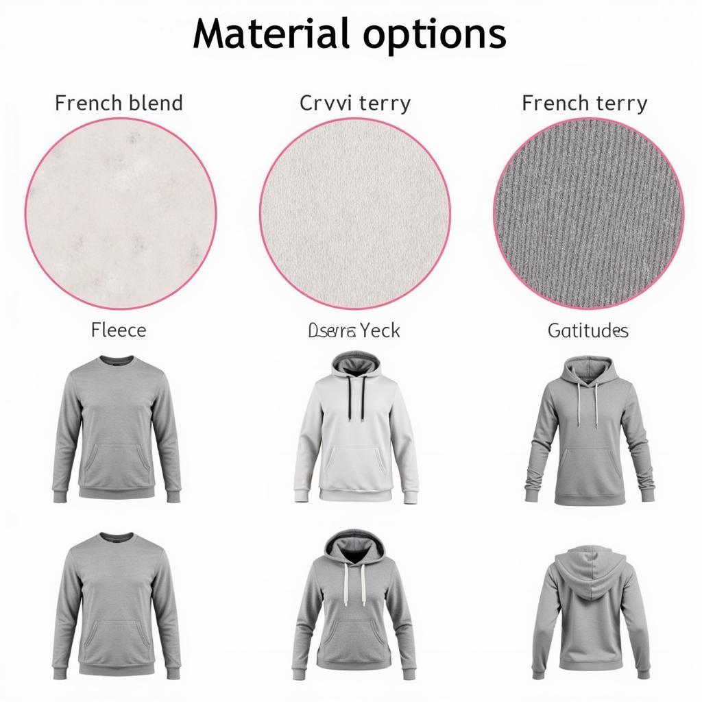 Personalized Mrs Sweatshirt Material Options