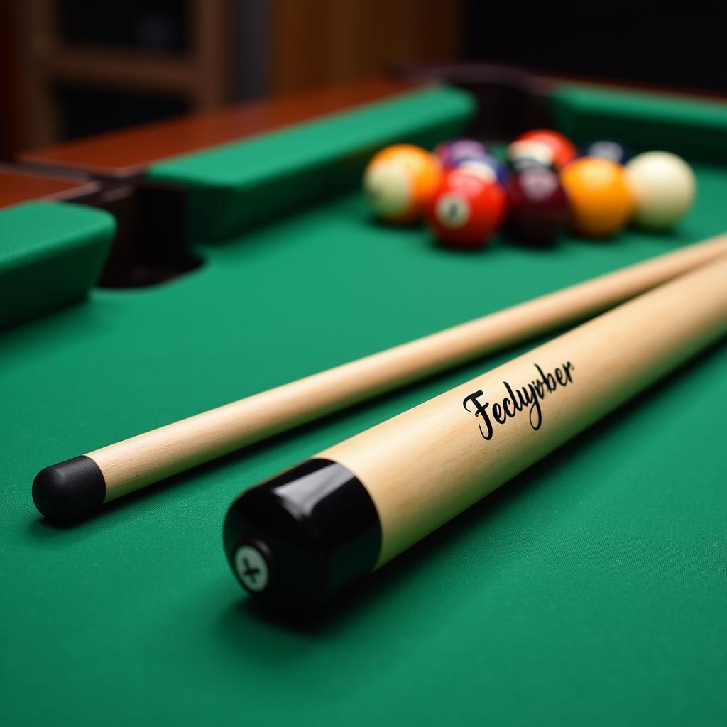 Personalized pool cue gift for a pool enthusiast.