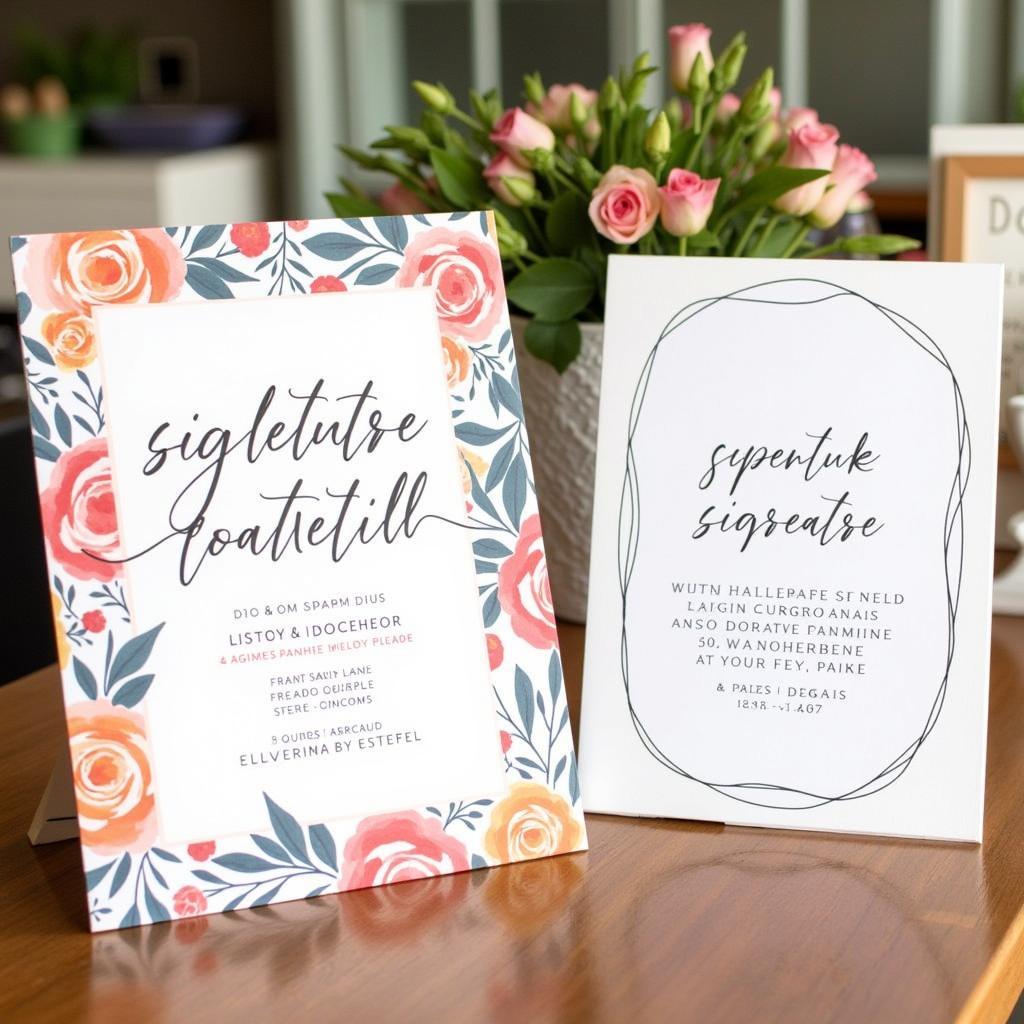 Personalized Signature Drink Signs for Weddings