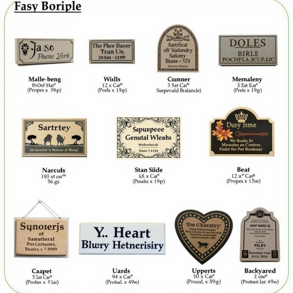 Different Shapes and Sizes of Pet Grave Markers