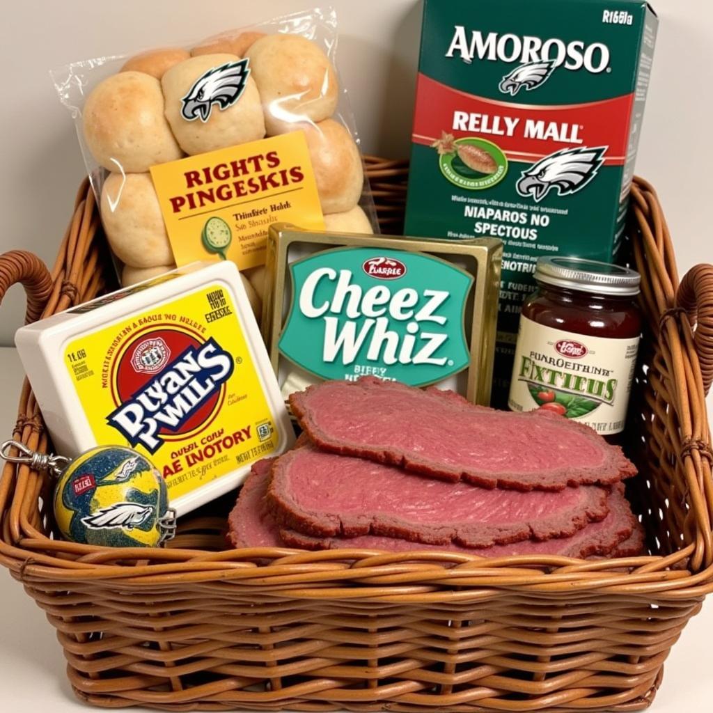 Philadelphia Gift Basket with Cheesesteak Ingredients