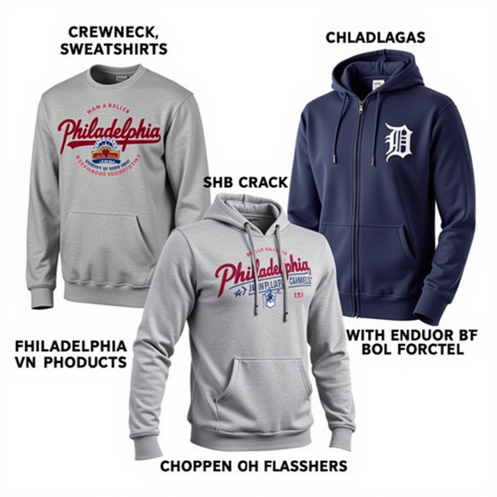 Philadelphia Sweatshirt Styles: Crewneck, Hoodie, Zip-up